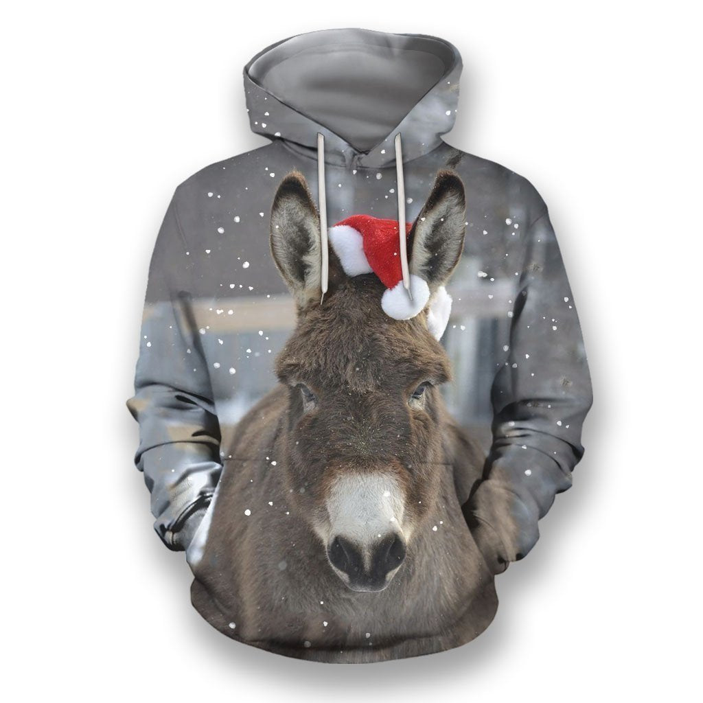 3D All Over Print Christmas Donkey-Apparel-NTT-Hoodie-S-Vibe Cosy™