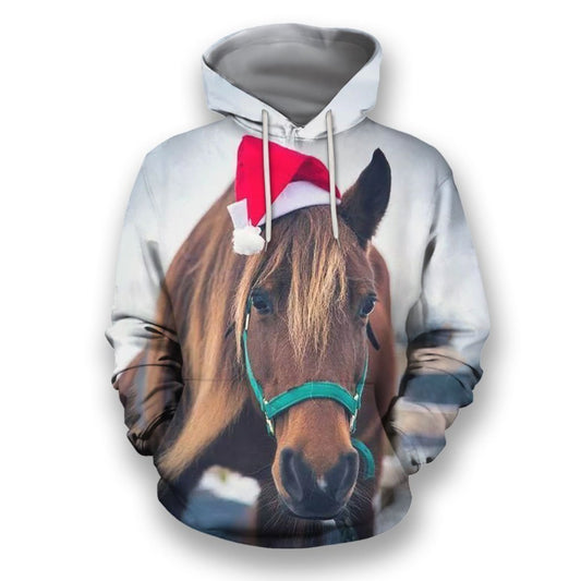 3D All Over Print Christmas Horse-Apparel-NTT-Hoodie-S-Vibe Cosy™