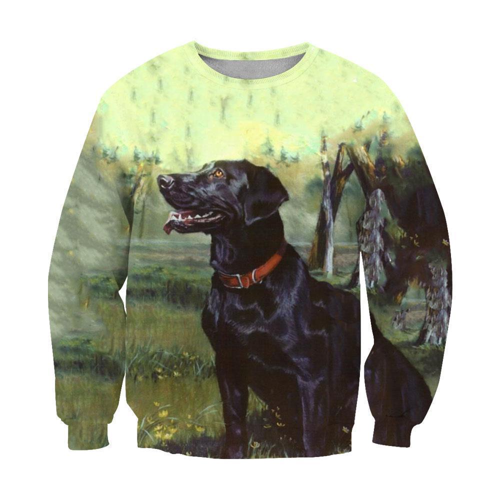 3D All Over Print Black Labrador Retriever-Apparel-NTT-Sweatshirt-S-Vibe Cosy™