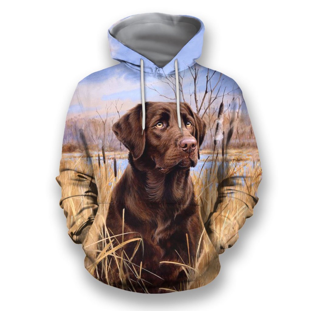 3D All Over Print Black Labrador Retriever In The Field-Apparel-NTT-Hoodie-S-Vibe Cosy™