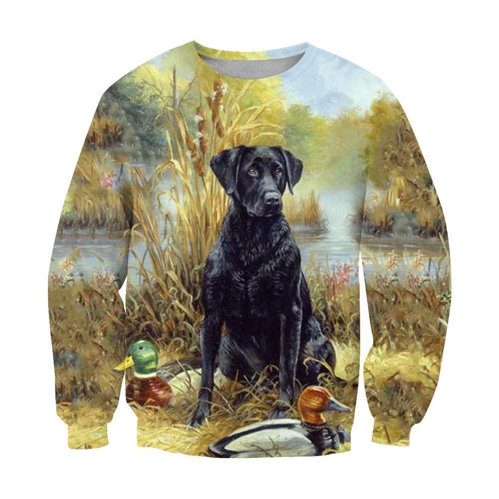 3D All Over Print Black Labrador Retriever-Apparel-NTT-Sweatshirt-S-Vibe Cosy™