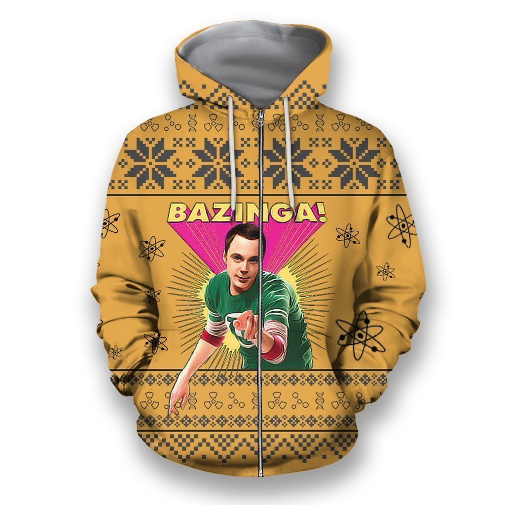 3D All Over Print Bazinga Sweatshirt and Hoodie-Apparel-NTT-ZIPPED HOODIE-S-Vibe Cosy™