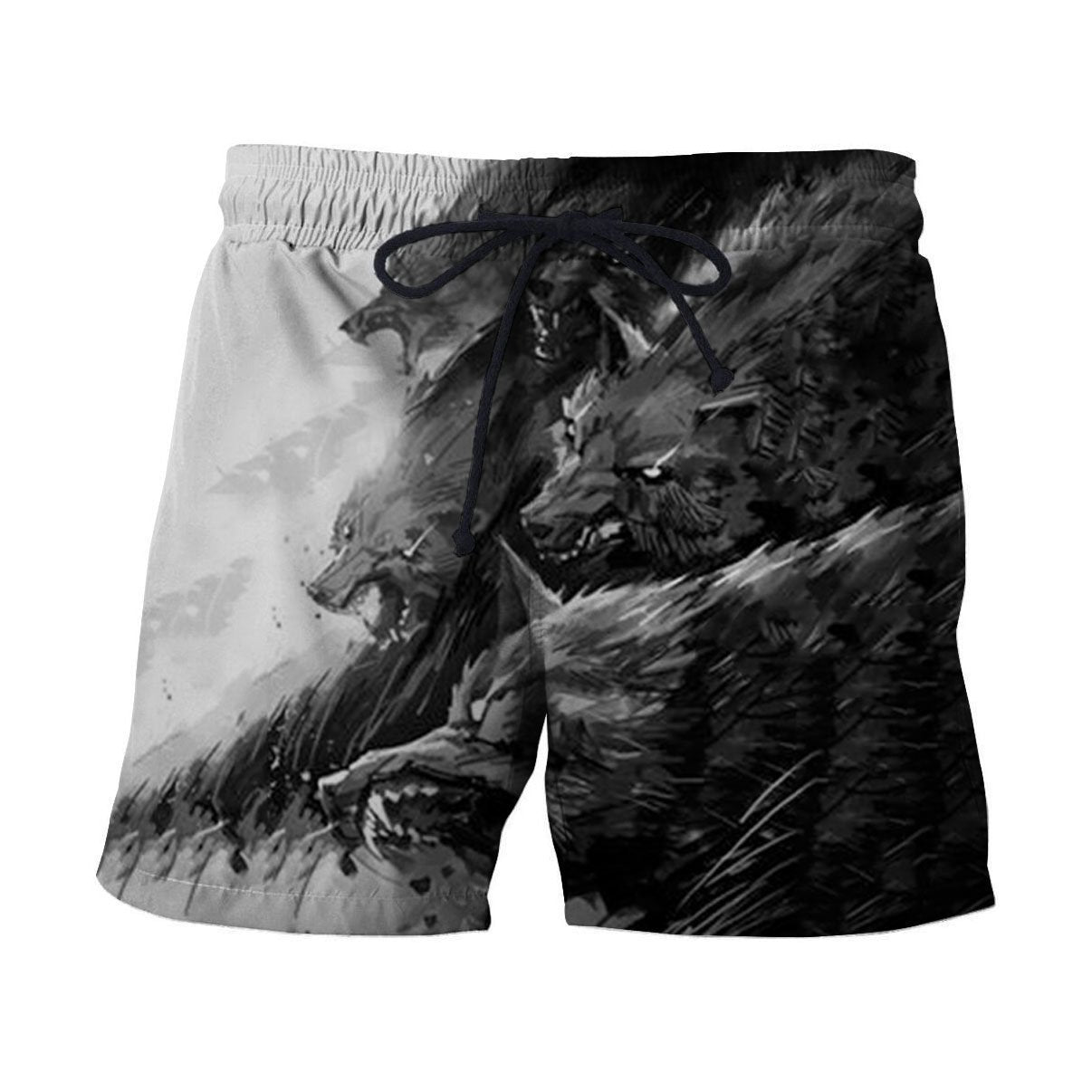 3D All Over Print A Flock Of Wild Wolves-Apparel-NTT-SHORTS-S-Vibe Cosy™