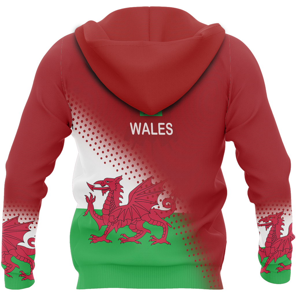 Wales Flag Hoodie Special Version PL-Apparel-PL8386-Hoodie-S-Vibe Cosy™
