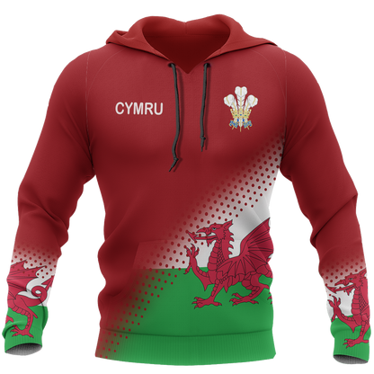 Wales Flag Hoodie Special Version PL-Apparel-PL8386-Hoodie-S-Vibe Cosy™