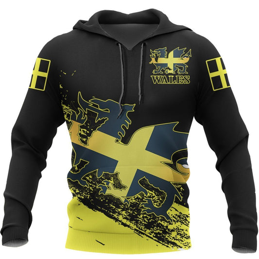 Wales - Welsh Saint David Special Hoodie PL-Apparel-PL8386-Hoodie-S-Vibe Cosy™