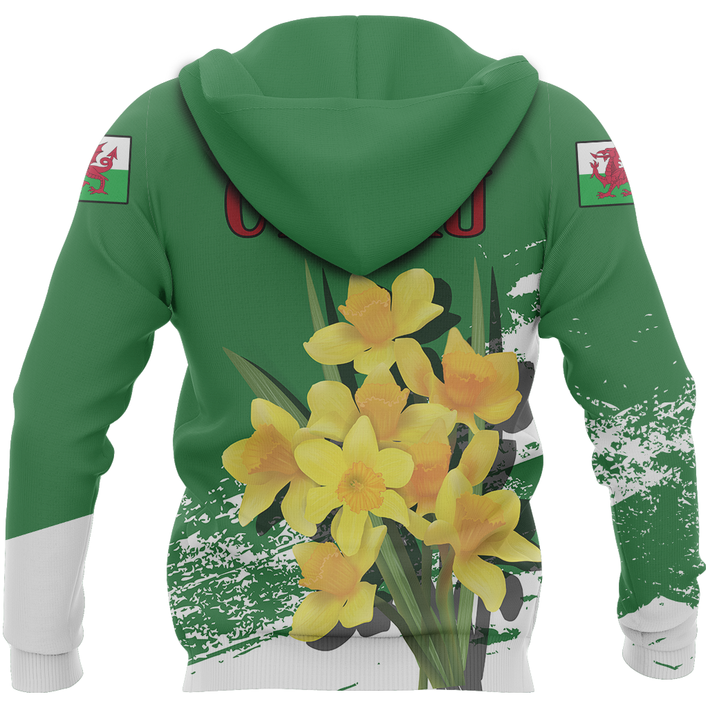 Wales Daffodil Hoodie Special Version PL-Apparel-PL8386-Hoodie-S-Vibe Cosy™