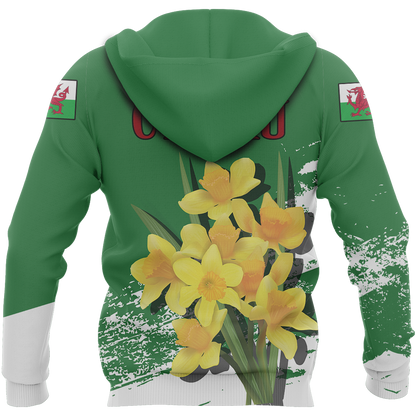 Wales Daffodil Hoodie Special Version PL-Apparel-PL8386-Hoodie-S-Vibe Cosy™