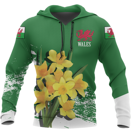 Wales Daffodil Hoodie Special Version NVD1066-Apparel-Dung Van-Hoodie-S-Vibe Cosy™