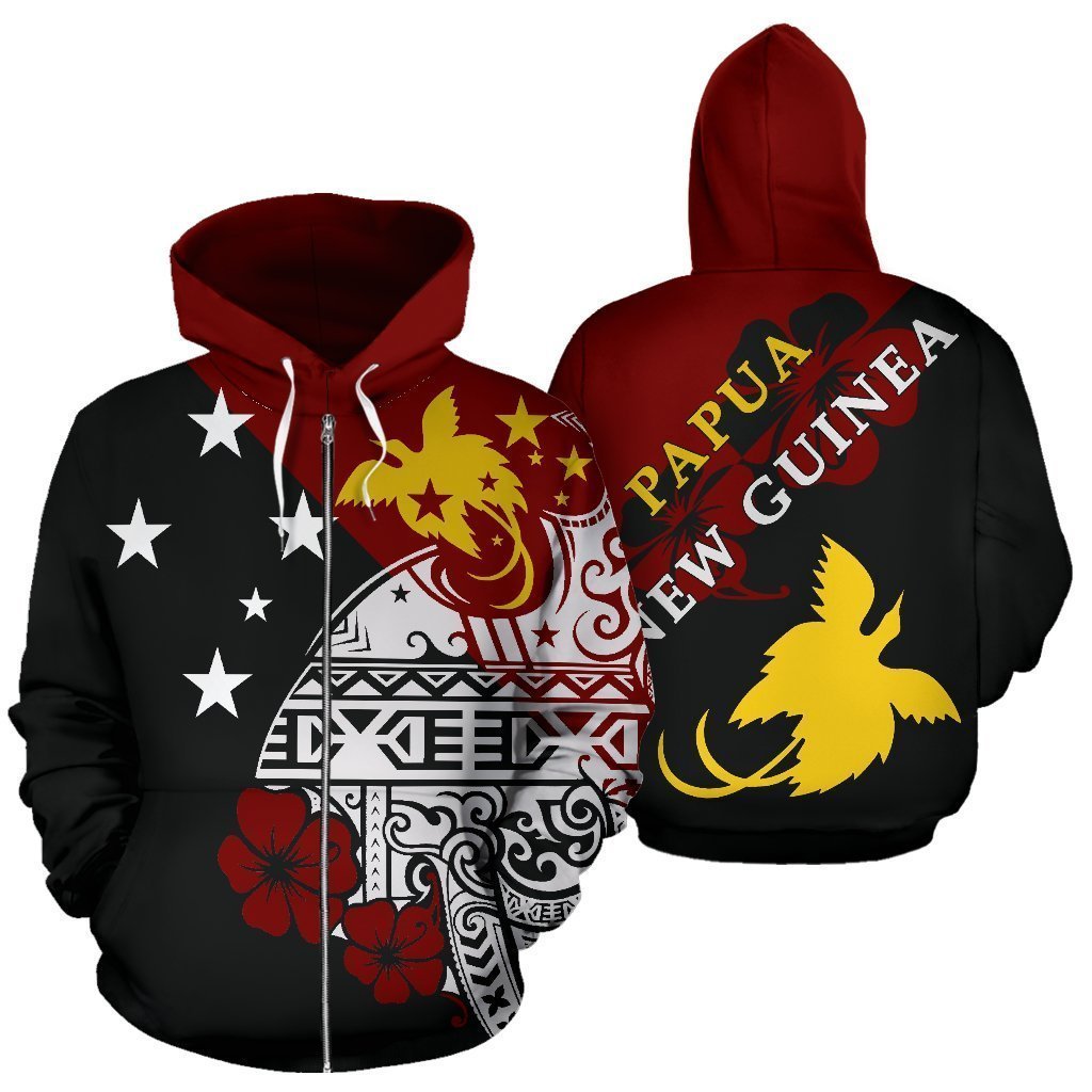 Papua New Guinea Polynesian Hoodie J9 NVD1075-Apparel-Ocean Hoodie-Zip Hoodie-S-Vibe Cosy™