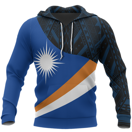 Marshall Islands Flag Curve Concept Pullover Hoodie NVD1180-Apparel-Amazing Hoodie-Hoodie-S-Vibe Cosy™