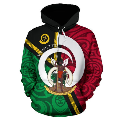Vanuatu Flag Design All Over Hoodie NVD1198-Apparel-Dung Van-Hoodie-S-Vibe Cosy™