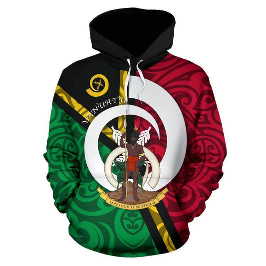 Vanuatu Flag Design All Over Hoodie NVD1198-Apparel-Dung Van-Hoodie-S-Vibe Cosy™