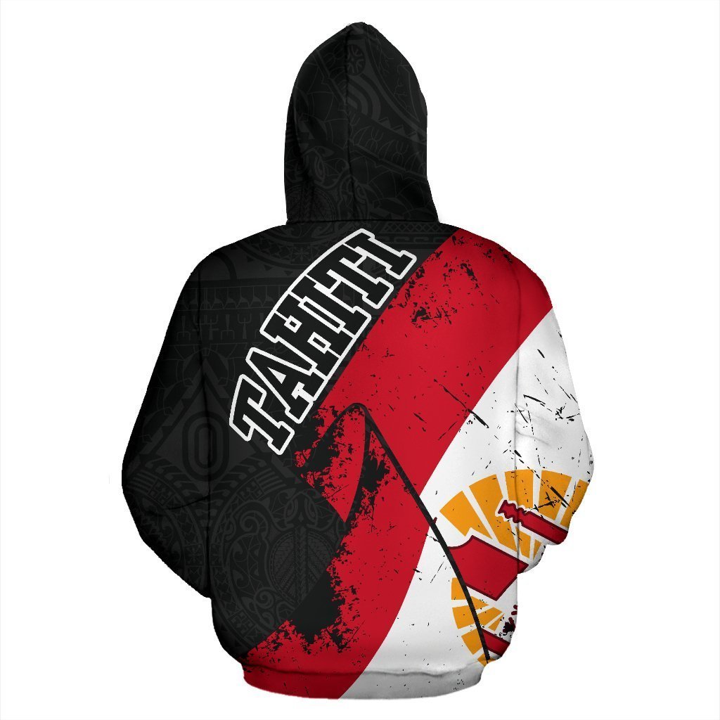 Tahiti Special Grunge Flag Pullover Hoodie NVD1215-Apparel-Dung Van-Hoodie-S-Vibe Cosy™