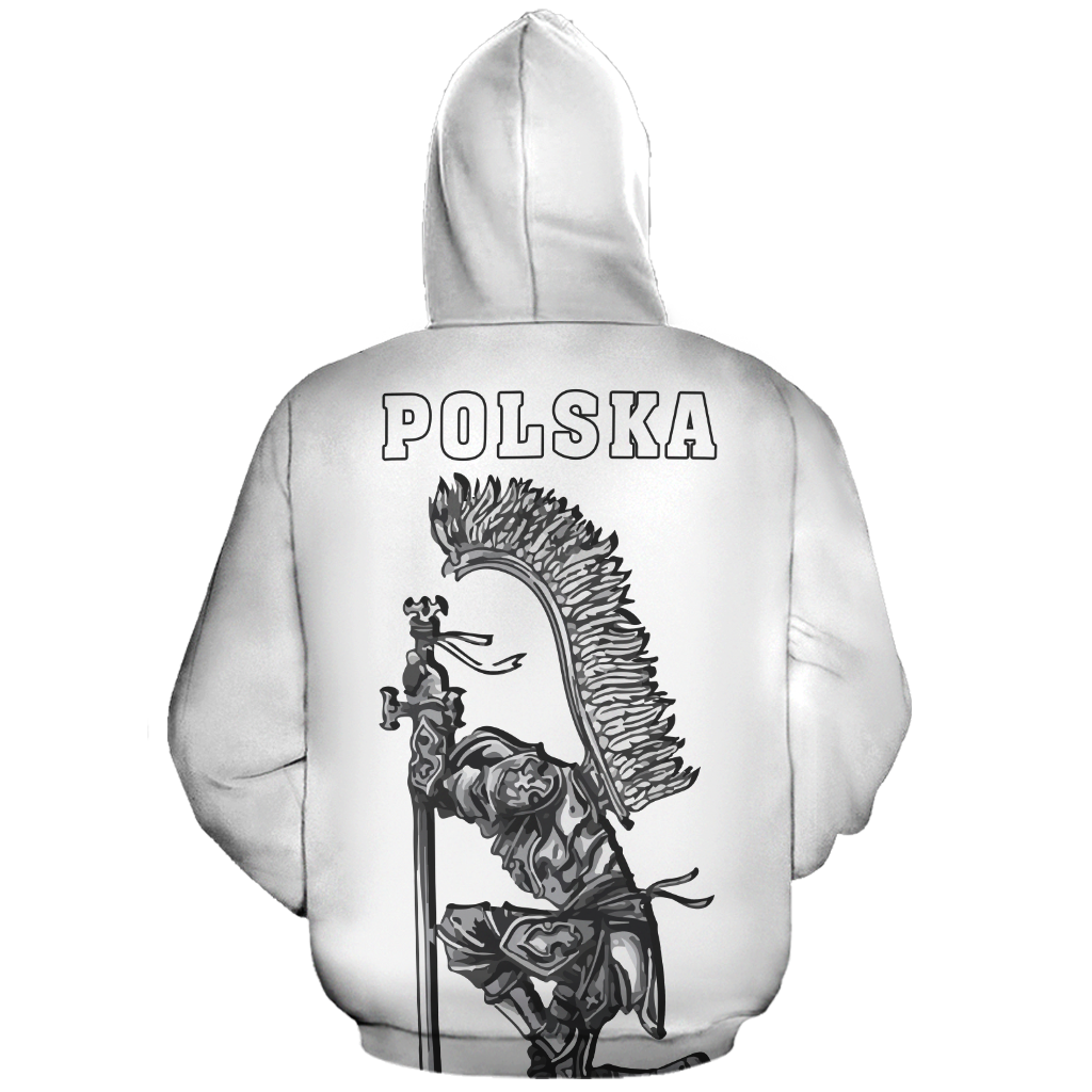 Poland In Me All Over Hoodie White NVD1239 !-Apparel-Dung Van-Hoodie-S-Vibe Cosy™