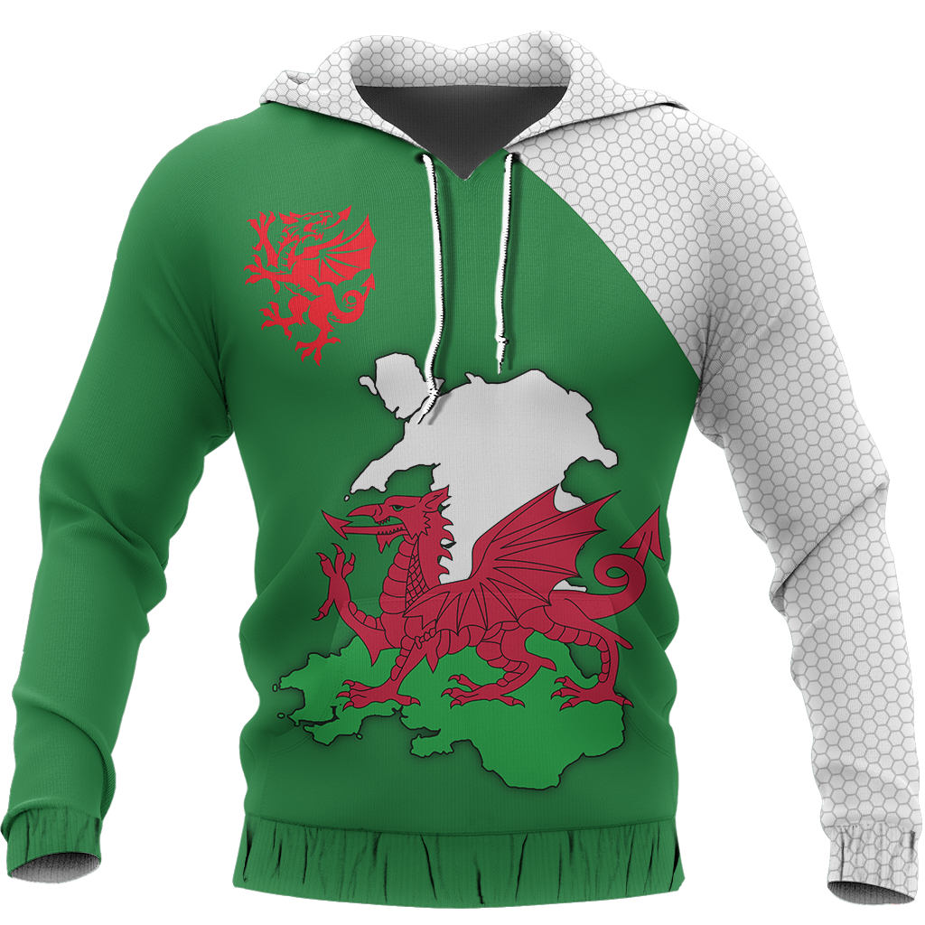 Wales Map Special Pullover Hoodie PL-Apparel-PL8386-Hoodie-S-Vibe Cosy™