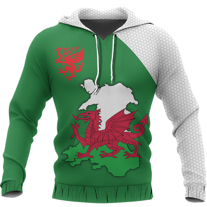 Wales Map Special Pullover Hoodie PL-Apparel-PL8386-Hoodie-S-Vibe Cosy™