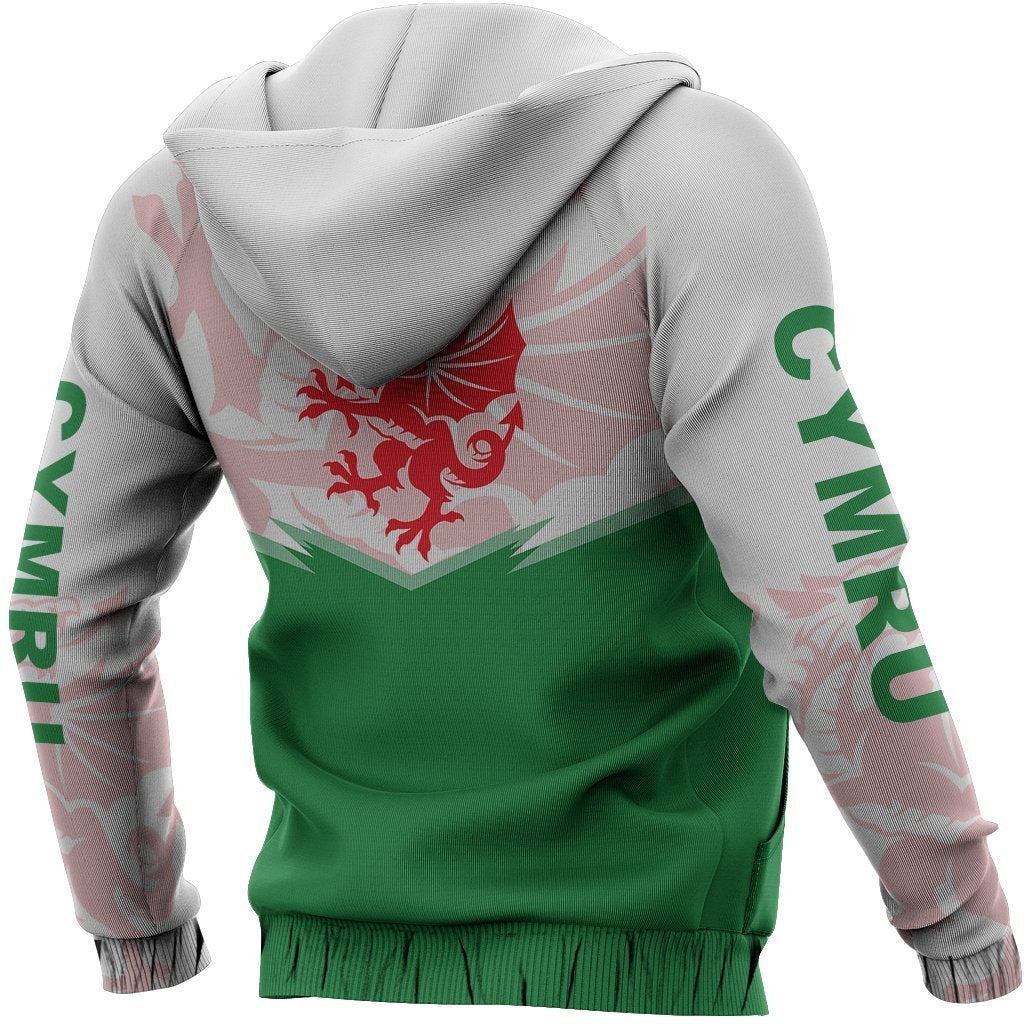 Wales Flag Hoodie - Energy Style PL-Apparel-PL8386-Hoodie-S-Vibe Cosy™