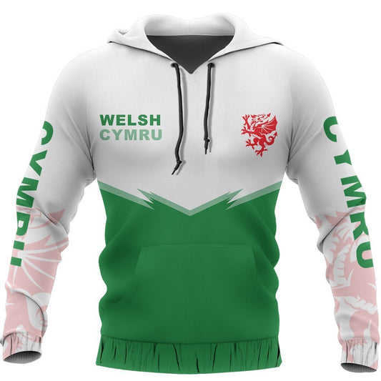 Wales Flag Hoodie - Energy Style PL-Apparel-PL8386-Hoodie-S-Vibe Cosy™