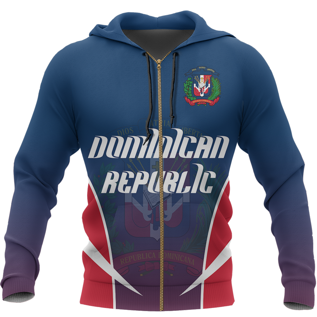 Dominican Republic Active Special Zip Hoodie NVD1296-Apparel-Dung Van-Zipped Hoodie-S-Vibe Cosy™
