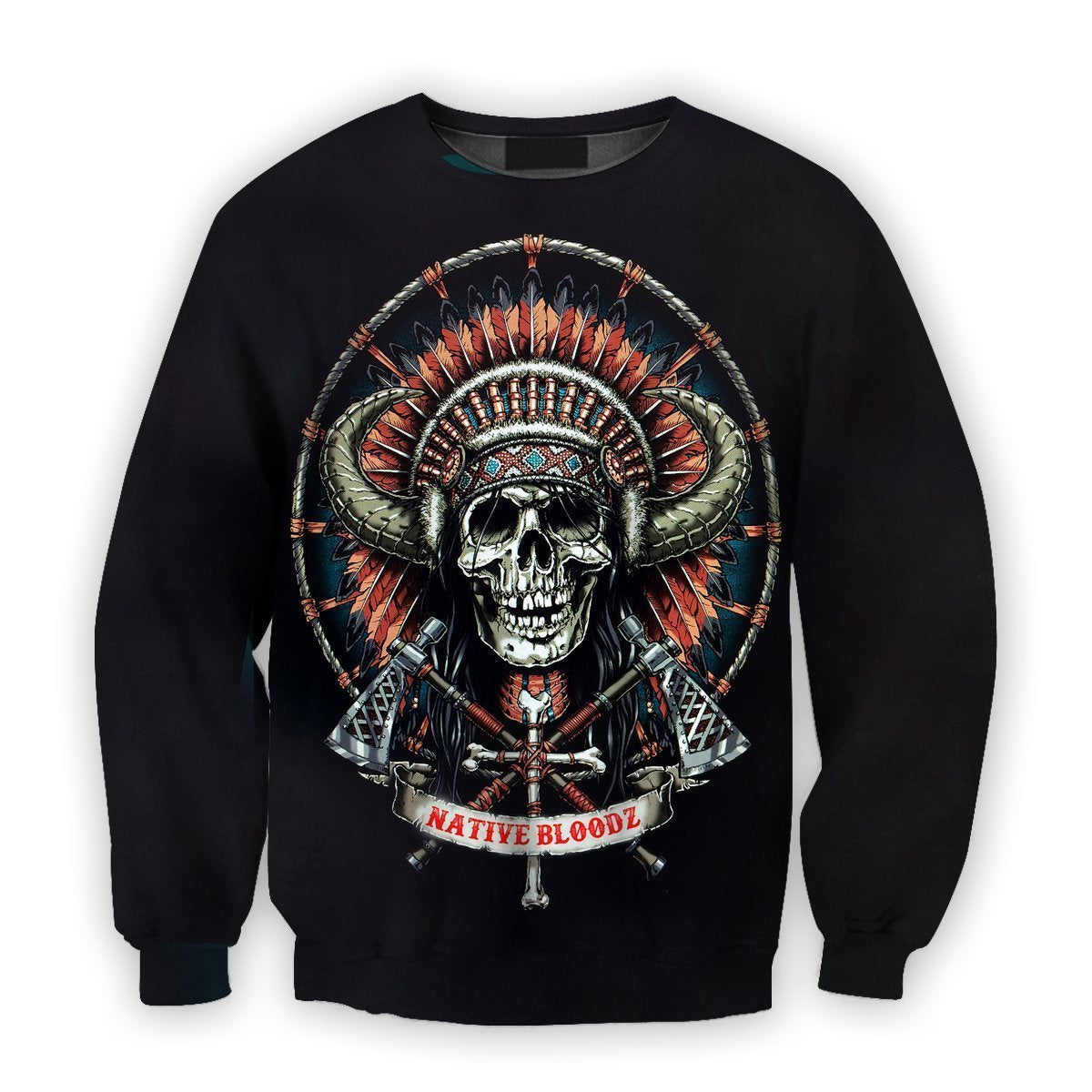 All Over Printed Native Blood Shirts-Apparel-HbArts-Sweatshirt-S-Vibe Cosy™