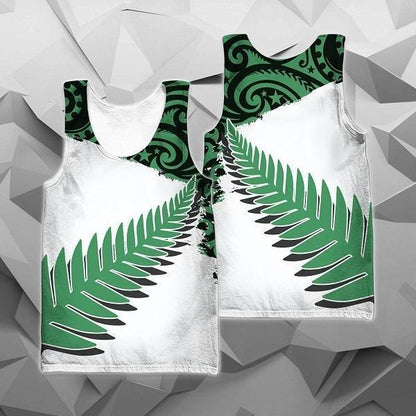 New Zealand Maori Fern Green Edition Pullover Hoodie HC1107-Apparel-Huyencass-Tank Top-S-Vibe Cosy™