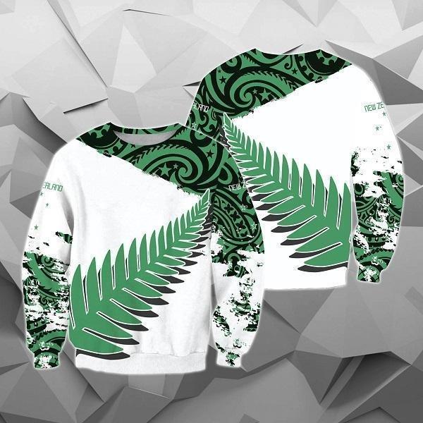 New Zealand Maori Fern Green Edition Pullover Hoodie HC1107-Apparel-Huyencass-Sweat Shirt-S-Vibe Cosy™