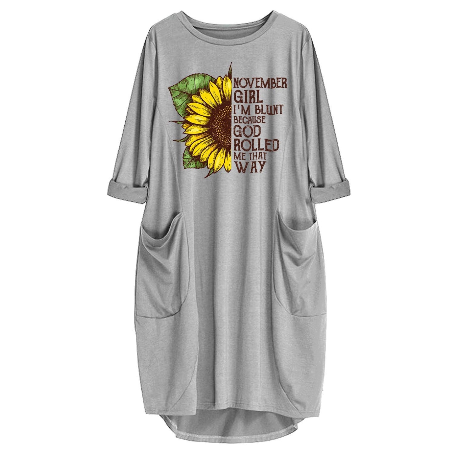 November Girl Im Blunt Because God Rolled Me That Way Dress-Apparel-GP Art-Dress-S-Vibe Cosy™