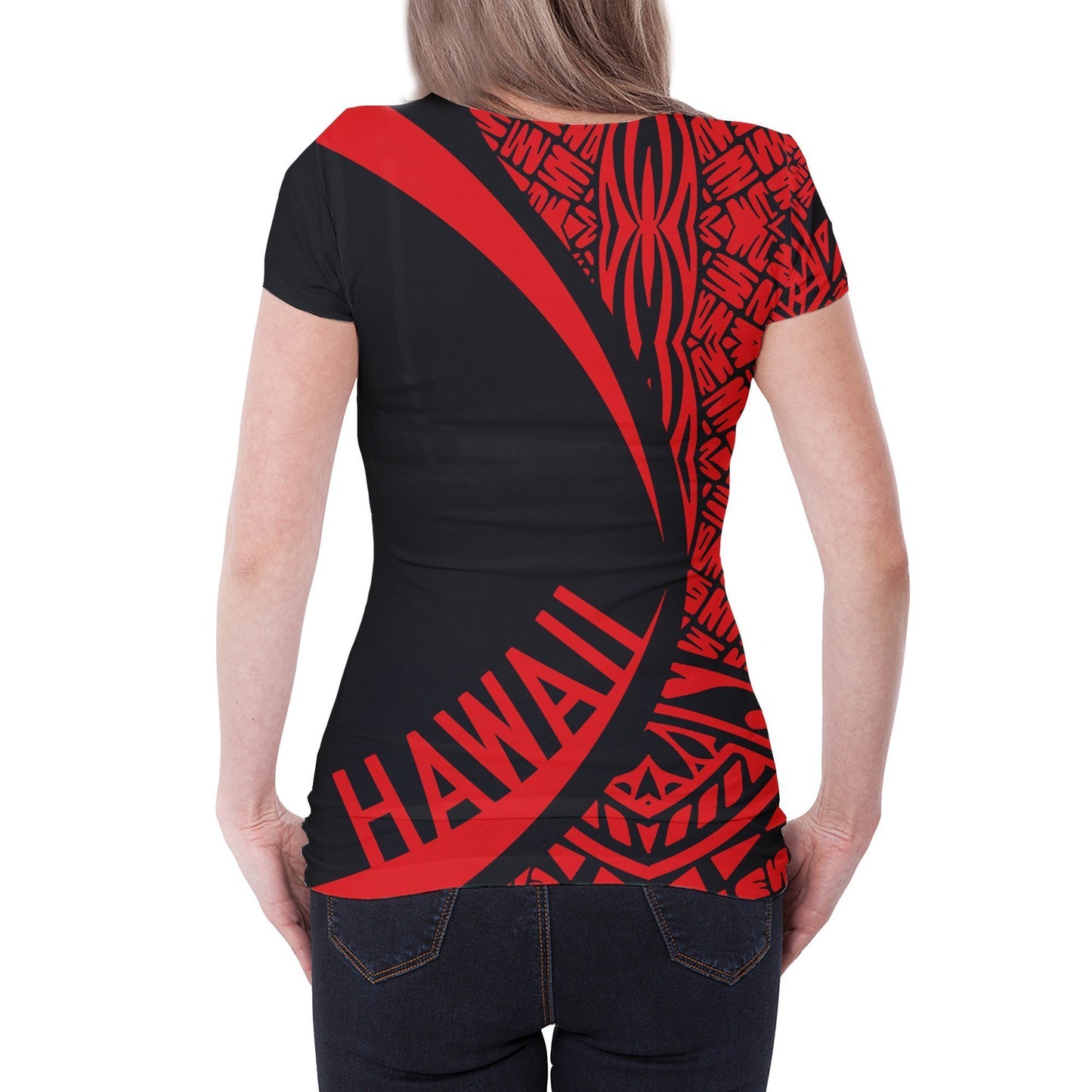 Hawaii Polynesian T-shirt - Circle Style Red - AH - J1-NEW ALL OVER PRINT T-SHIRTS-e-joyer-XS-Men-White-Vibe Cosy™