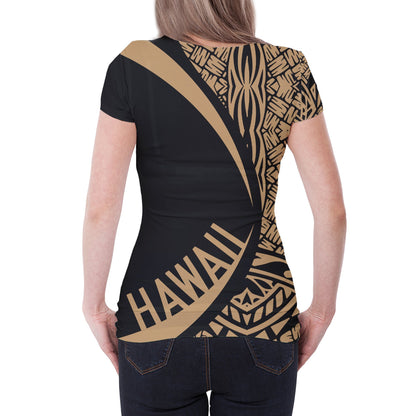 Hawaii Polynesian T-shirt - Circle Style Golden - AH - J1-NEW ALL OVER PRINT T-SHIRTS-e-joyer-XS-Men-White-Vibe Cosy™