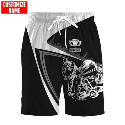 Customized Name Mixer Concrete Finisher 3D All Over Printed Combo T-shirt Boardshorts
