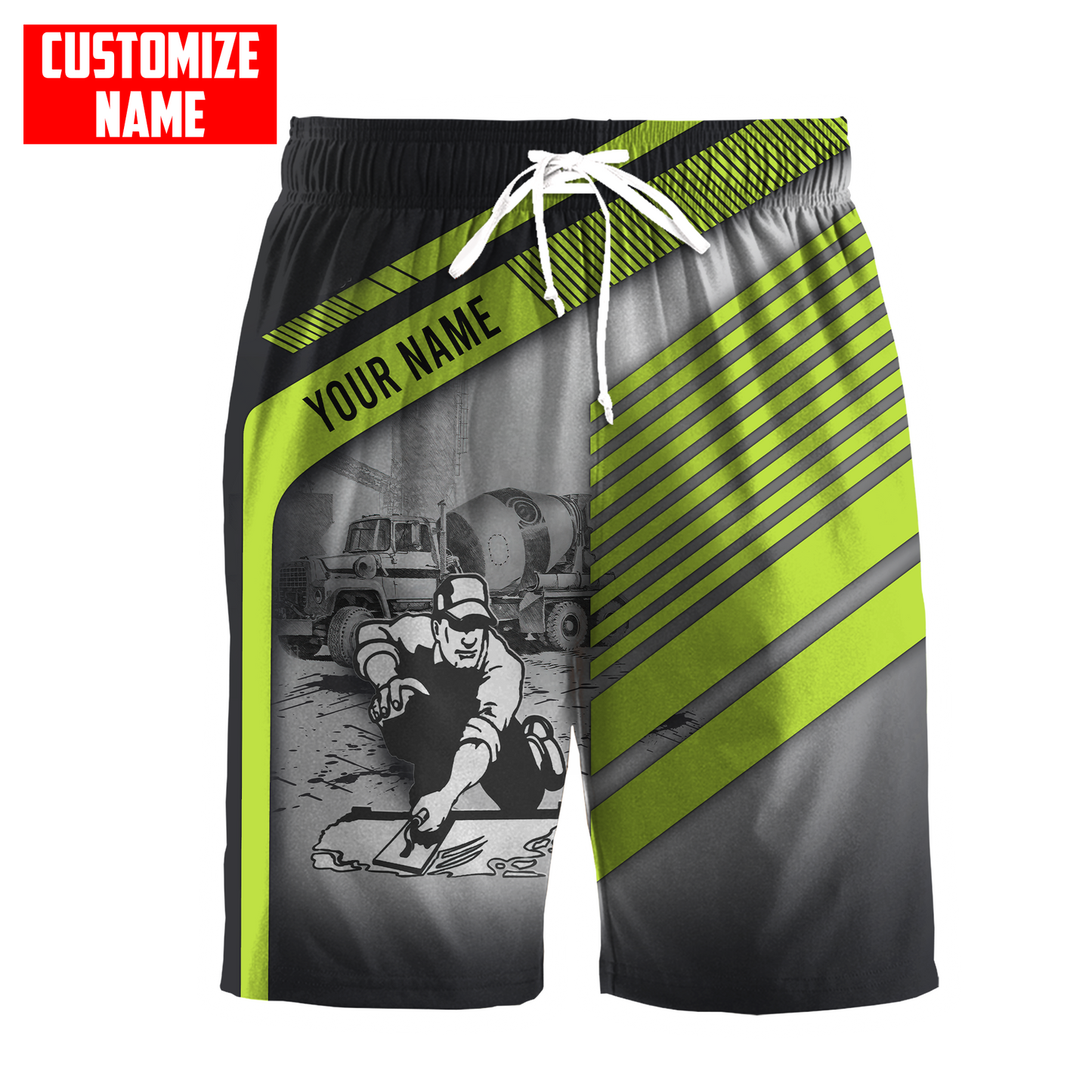 Concrete Finisher with Poured concrete Custom name 3D Printed Shirts