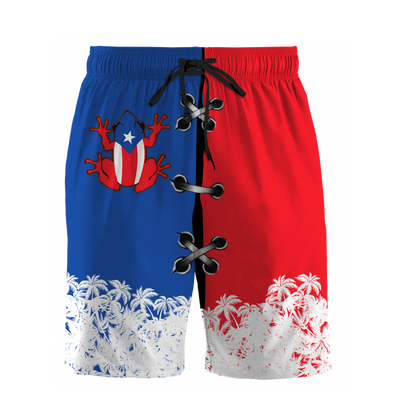 Customize Name Loving Puerto Rico Combo T-Shirt And Board Short