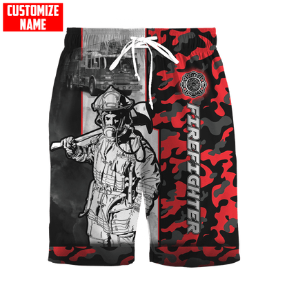 Customize Name Firefighter 3D All Over Printed Unisex Shirts