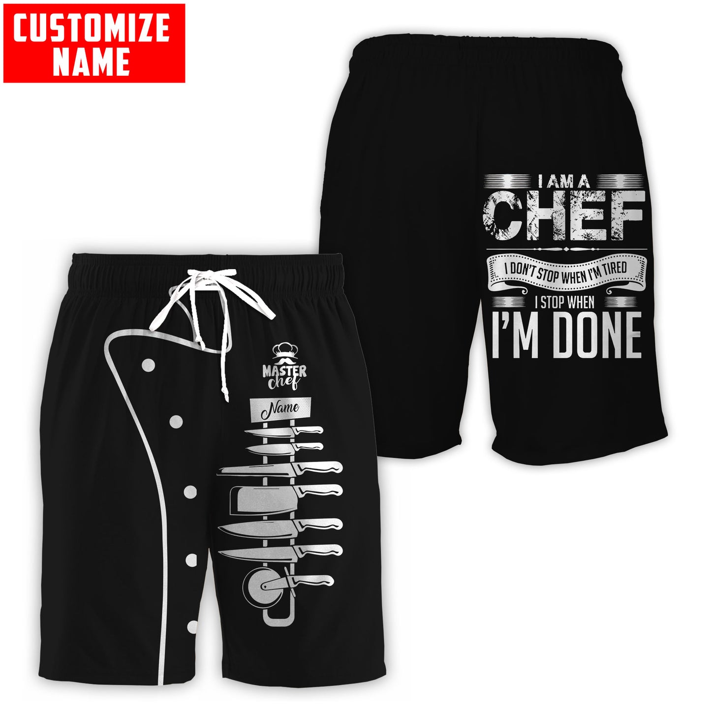 Custom Name Master Chef 3D All Over Printed Unisex Shirts