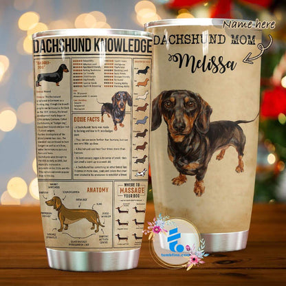 Dachshund Knowledge – Tumbler 20oz TA032801-Tumbler-TA-Vibe Cosy™