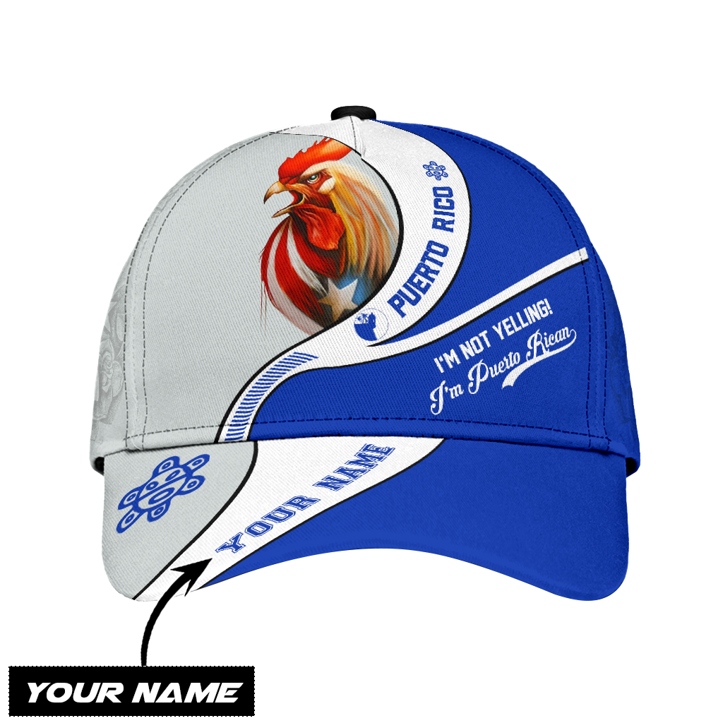 Customize Name Rooster Puerto Rico Classic Cap