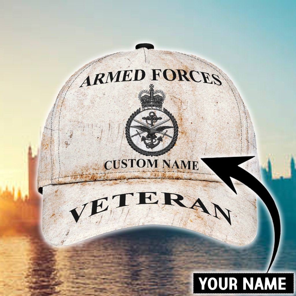 Custom Name XT British Veteran Armed Forces Classic Cap HHT13042103