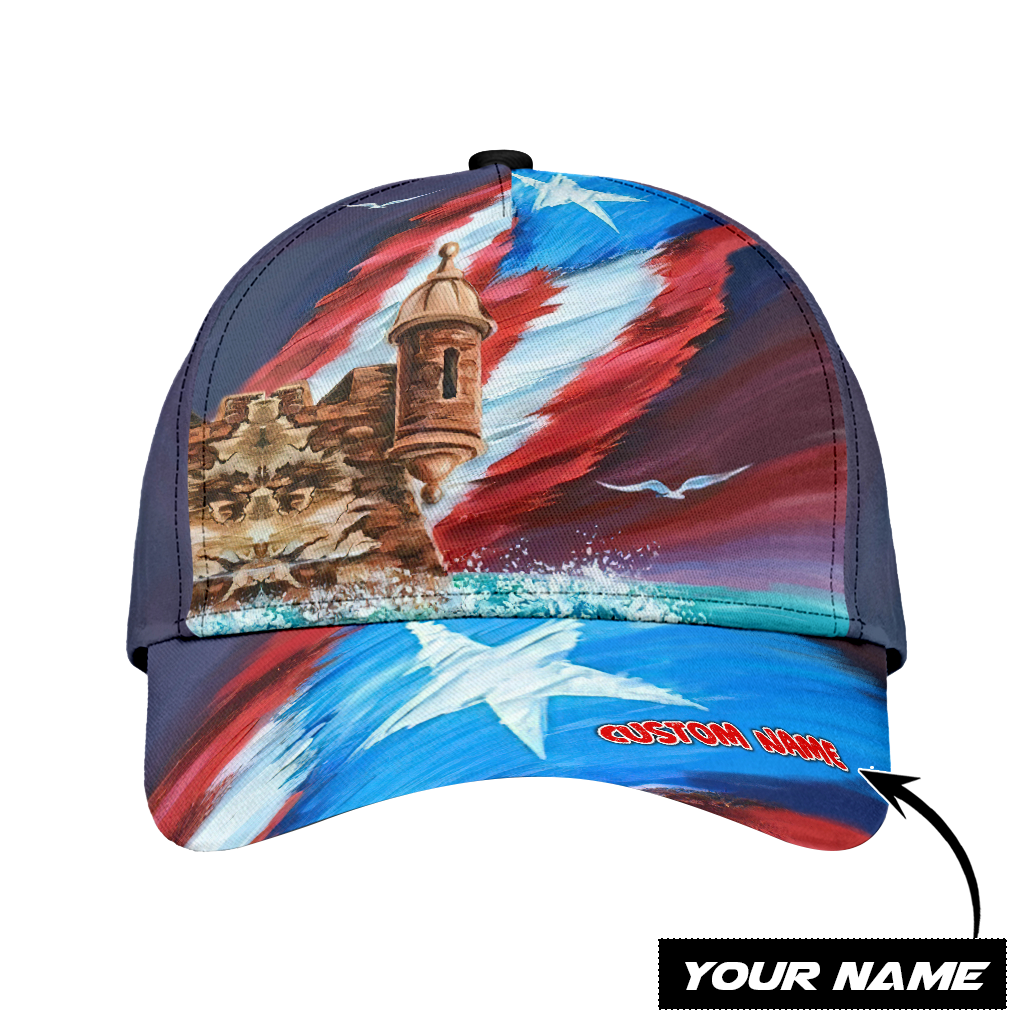 Customize Name Great Wave Puerto Rico Classic Cap