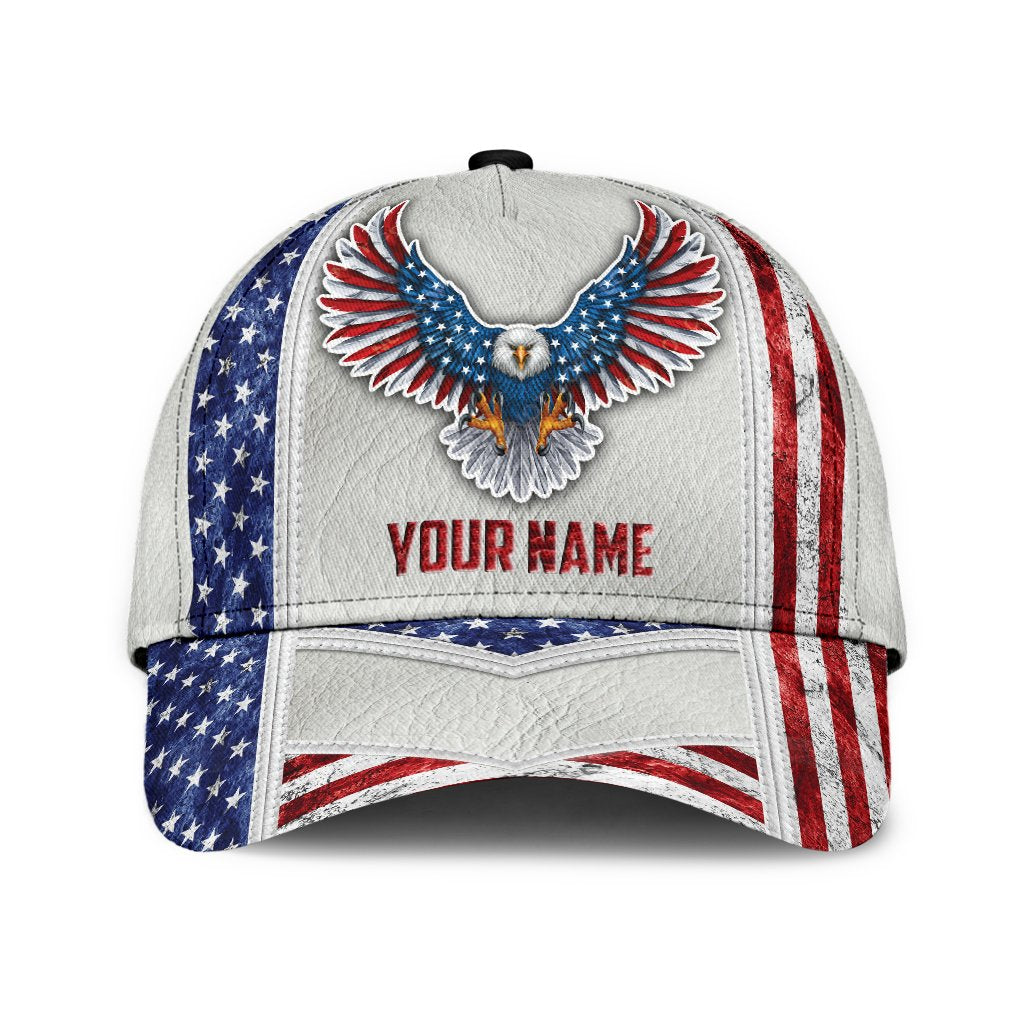 Customize Name US Eagle All Over 3D Design Print Cap SN20042103