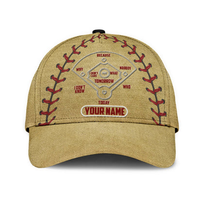 Customize Name Baseball Lover All Over 3D Design Print Cap NTN15042101