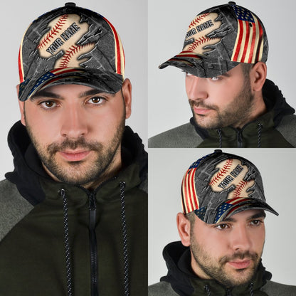 Customize Name Baseball Lover All Over 3D Design Print Cap MH20042106