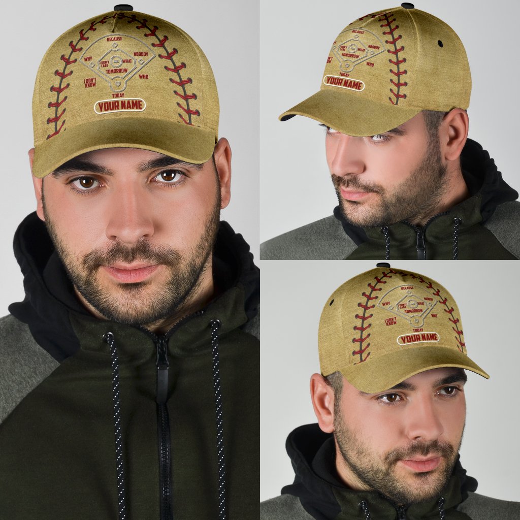 Customize Name Baseball Lover All Over 3D Design Print Cap NTN15042101