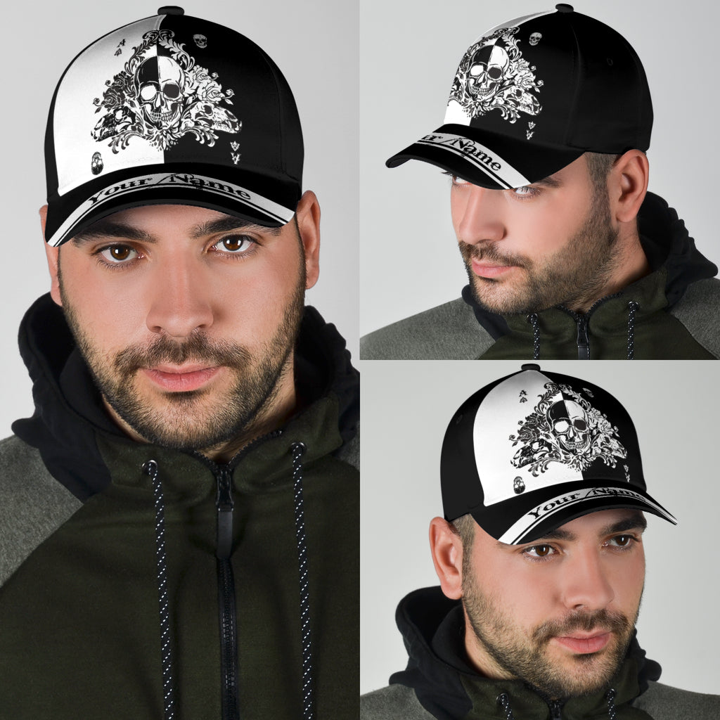 Customized Name Skull Gothic Classic Cap