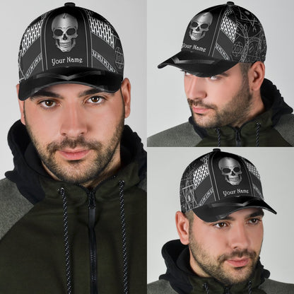 Customize Name Skull Classic Cap MH06032101