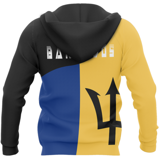 Barbados Flag Curve Concept Pullover Hoodie-Apparel-PL8386-Hoodie-S-Vibe Cosy™
