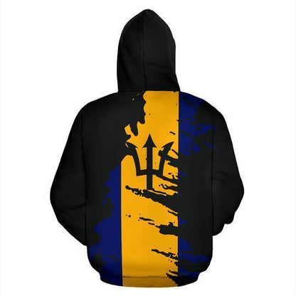 Barbados Hoodie Flag Painting-Apparel-PL8386-Hoodie-S-Vibe Cosy™