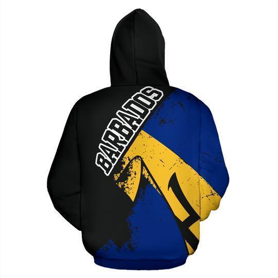 Barbados Special Grunge Flag Pullover-Apparel-PL8386-Hoodie-S-Vibe Cosy™