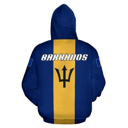 Barbados Superhero Pullover Hoodie-Apparel-PL8386-Hoodie-S-Vibe Cosy™