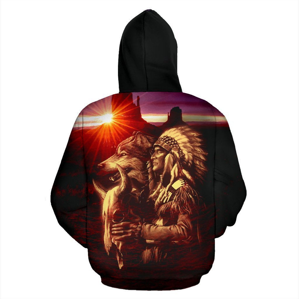 Native America Spirit Pullover Hoodie PL112-Apparel-PL8386-Hoodie-S-Vibe Cosy™